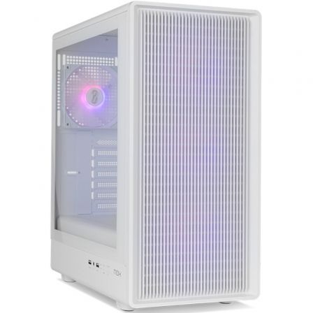 NOX Infinity IOTA Semitorre Blanca con Cristal Templado y ARGB